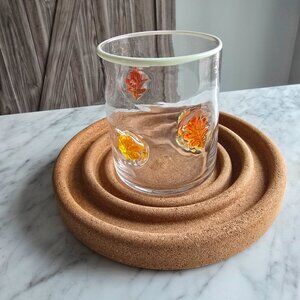 Anthropologie Icon Glass Fall Leaves